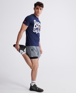 Superdry Training Lightweight Férfi Rövidnadrág Szürke | ZFSMT3820